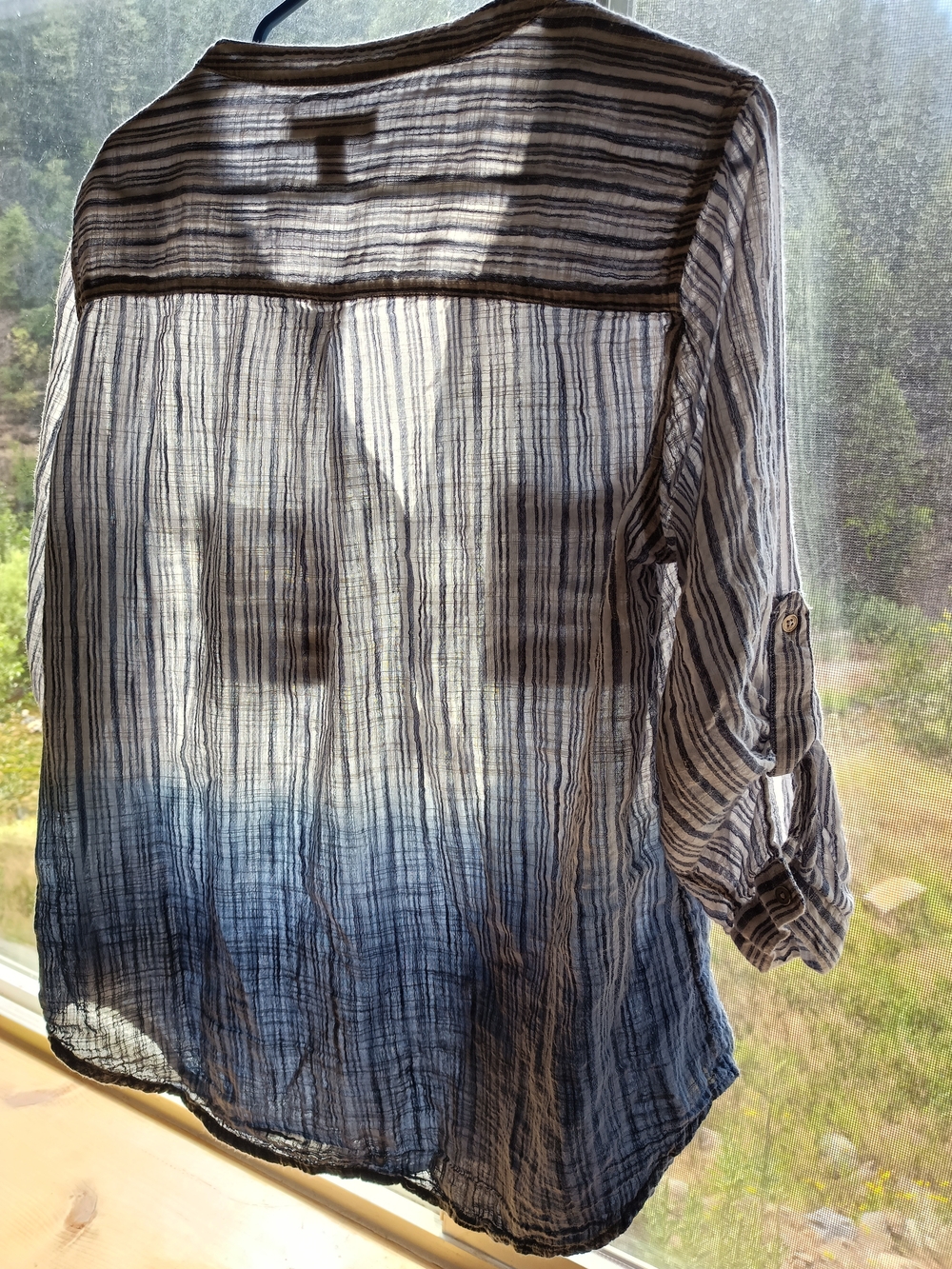 Vintage America Blue Ombre Striped Lightweight Shirt - Picture 3 of 3